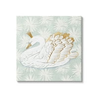 Tuphel Glam Crown Swan Sofeged Animal & Insects, галерија за сликање, завиткано платно печатење wallидна уметност