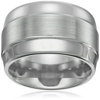 Sapphire Tungsten Висок полски и дијамантски финиш удобност се вклопуваат во венчаници за мажи, со големина 9,5