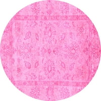 Ахгли Компанија Внатрешна Тркалезна Ориентална Розова Традиционална Област Килими, 6 ' Круг