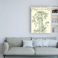 Трговска марка ликовна уметност „Шекспир Градина VII“ платно уметност од Волтер Крејн