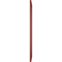 Ekena Millwork 15 W 54 H TRUE FIT PVC SINGE PALLEY HERRINGBONE модерен стил фиксирани ролетни за монтирање, црвена пиперка