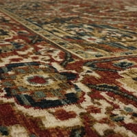 Мохавк Дома Борквајл ткаен украсен килим во затворен простор, црвен, 6 '9'