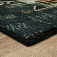 Домашни тикви Мохавк, килим, црна, 2 '6 4' 2