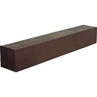 Ekena Millwork 8 H 10 D 48 W Rough Sawn Fau Wood Camply Mantel, Premium Aded