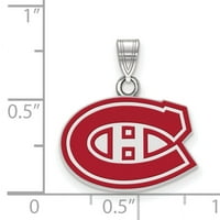 Логорт НХЛ Монтреал Канадиенс Стерлинг сребрен мал емајл приврзок