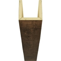 Ekena Millwork 4 W 8 H 8'l 3-страничен груб кедар ендуратан фау дрво тавански зрак, премија на возраст
