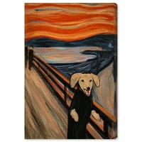 Wynwood Studio Animals Wall Art Canvas Prints 'The Bark' кучиња и кутриња - портокалова, кафеава