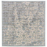 Александар украсен пастел килим, небесен сино слонова коска, килим од 8ft 11ft