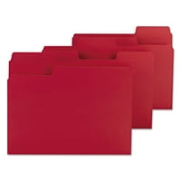 Smead Supertab Обоени Папки Со Датотеки, Намалување, Писмо, Црвено, 100 Кутија