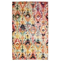 Mohawk Home Prismatic Hip Ikat Мулти -современа племенска прецизна печатена област килим, 8'x10 ', Пинк и портокал