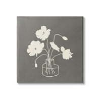 Студените индустрии ботанички цветни пупки цветаат вазни бели прегледи на платно wallидна уметност, 17, дизајн од JJ Design