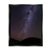 Индустриски „Ступел индустрии“ зачудувачки ноќни starsвезди Млечен пат сјае над планините Фотографија etет Црно лебдечко платно
