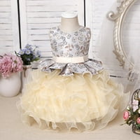 Бебешка облека за девојчиња Мали Деца Девојчиња Цветна Тантела Фустан Со Топка Принцеза Фустан Облека ЗА Забави ЧМОРА