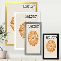 DesignArt 'Портокалово зрачно сонце i' модерен врамен уметнички принт