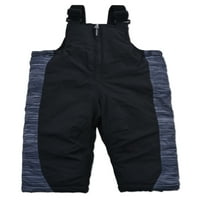 Arctic Quest Boy's Boy's Block Block Puffer јакна и Sky Bib Snowsuit Set - големина 4, длабоко црно