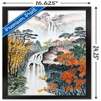 Кина Пејзаж Со Водопади Ѕид Постер, 14.725 22.375